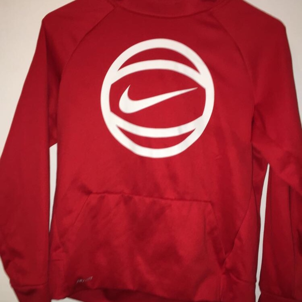 Red Nike basketball hoodie